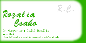 rozalia csako business card