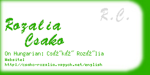 rozalia csako business card